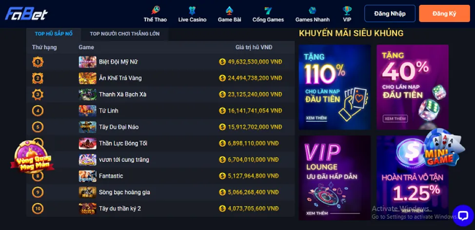 Cá cược thể thao 789vip Code